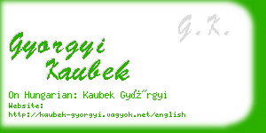 gyorgyi kaubek business card